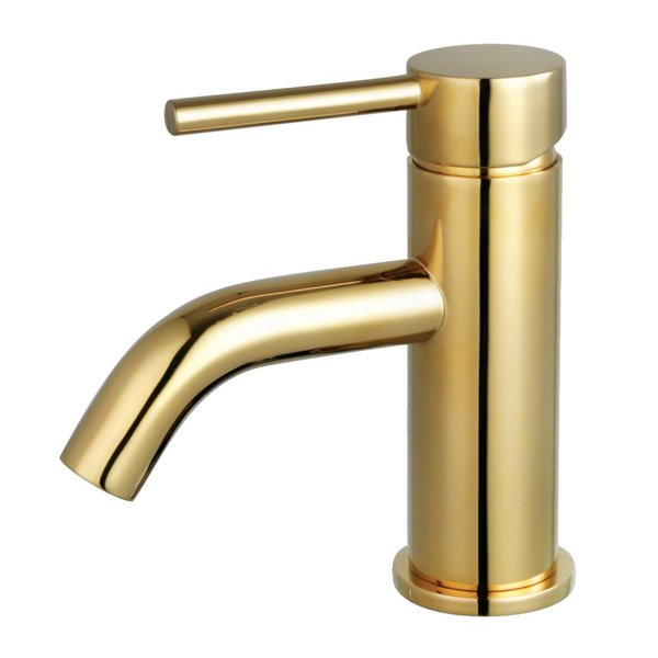Kingston Brass SingleHandle Bathroom Faucet with Push PopUp, Polished Brass LS8222DL